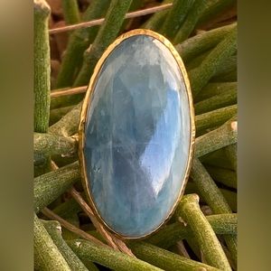 Aquamarine Sterling Ring
